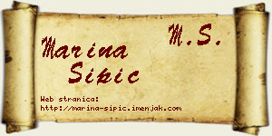 Marina Šipić vizit kartica